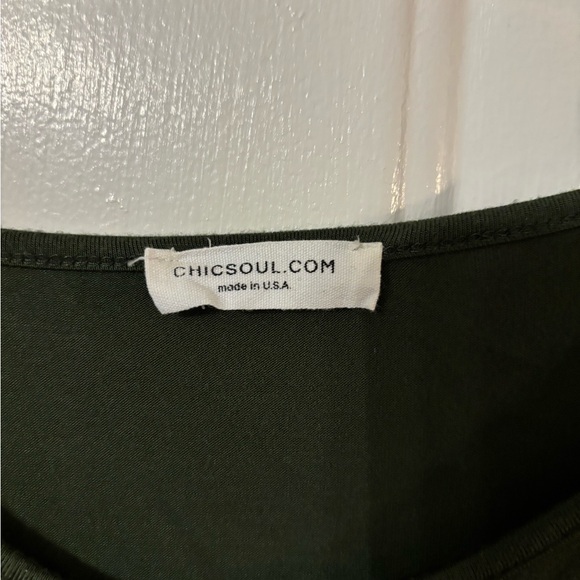 Chic Soul Forest Green Aztec Tunic - Picture 6 of 7